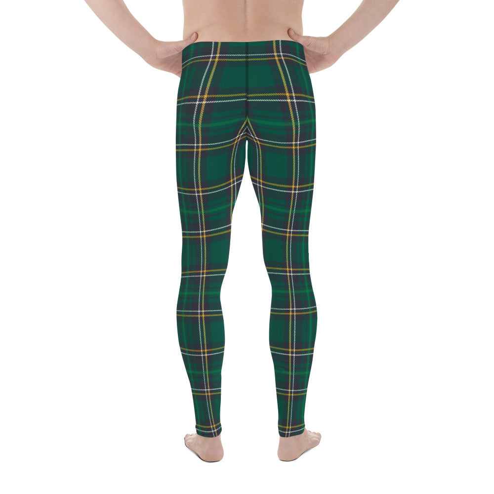 Green Irish Plaid Men's Leggings