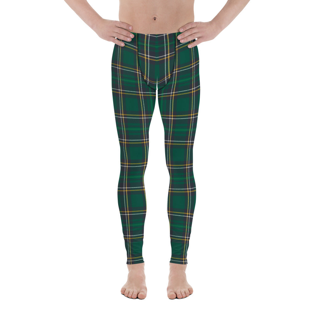 Green Irish Plaid Men's Leggings