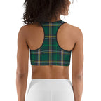 Green Irish Plaid Sports Bra