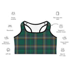 Green Irish Plaid Sports Bra