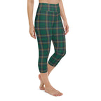 Green Irish Plaid Yoga Capris