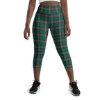 Green Irish Plaid Yoga Capris