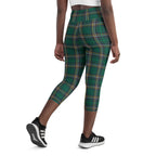 Green Irish Plaid Yoga Capris