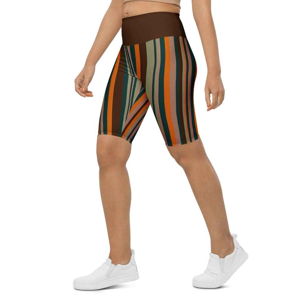 Groovy Stripes Biker Shorts