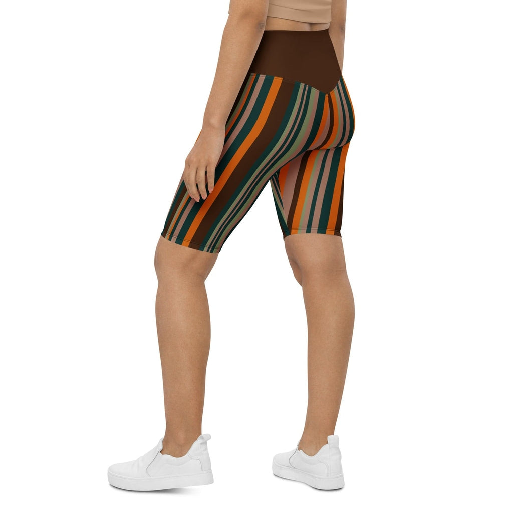 Groovy Stripes Biker Shorts