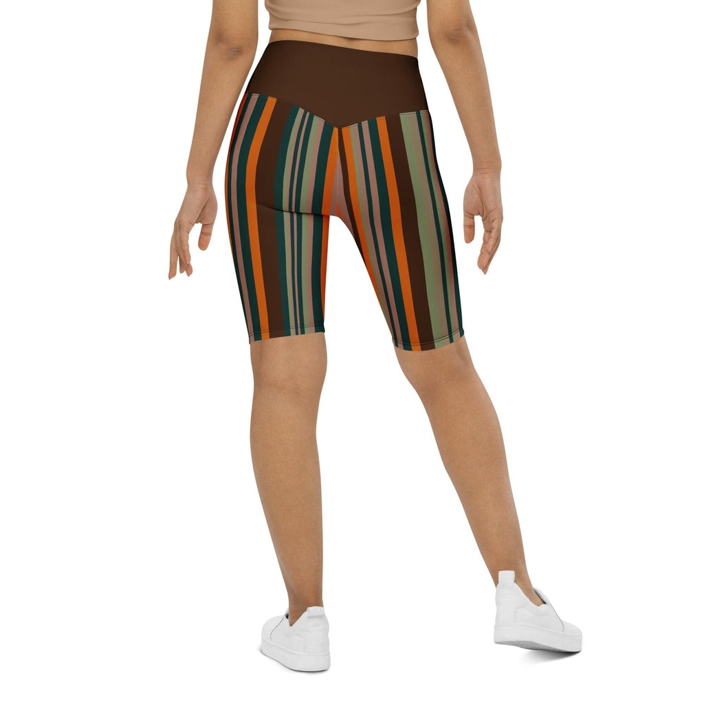 Groovy Stripes Biker Shorts