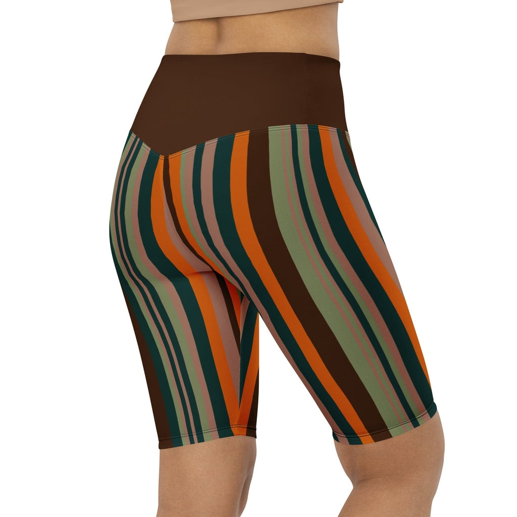Groovy Stripes Biker Shorts