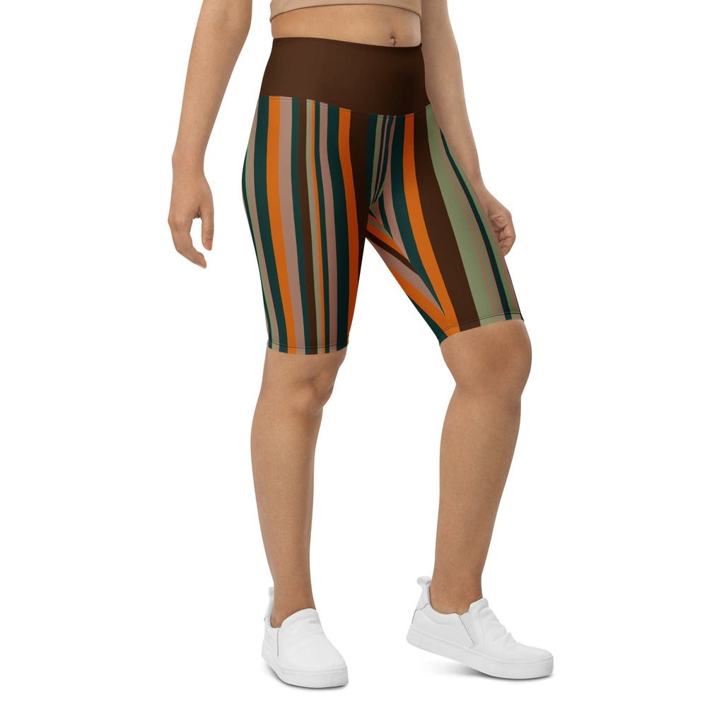 Groovy Stripes Biker Shorts
