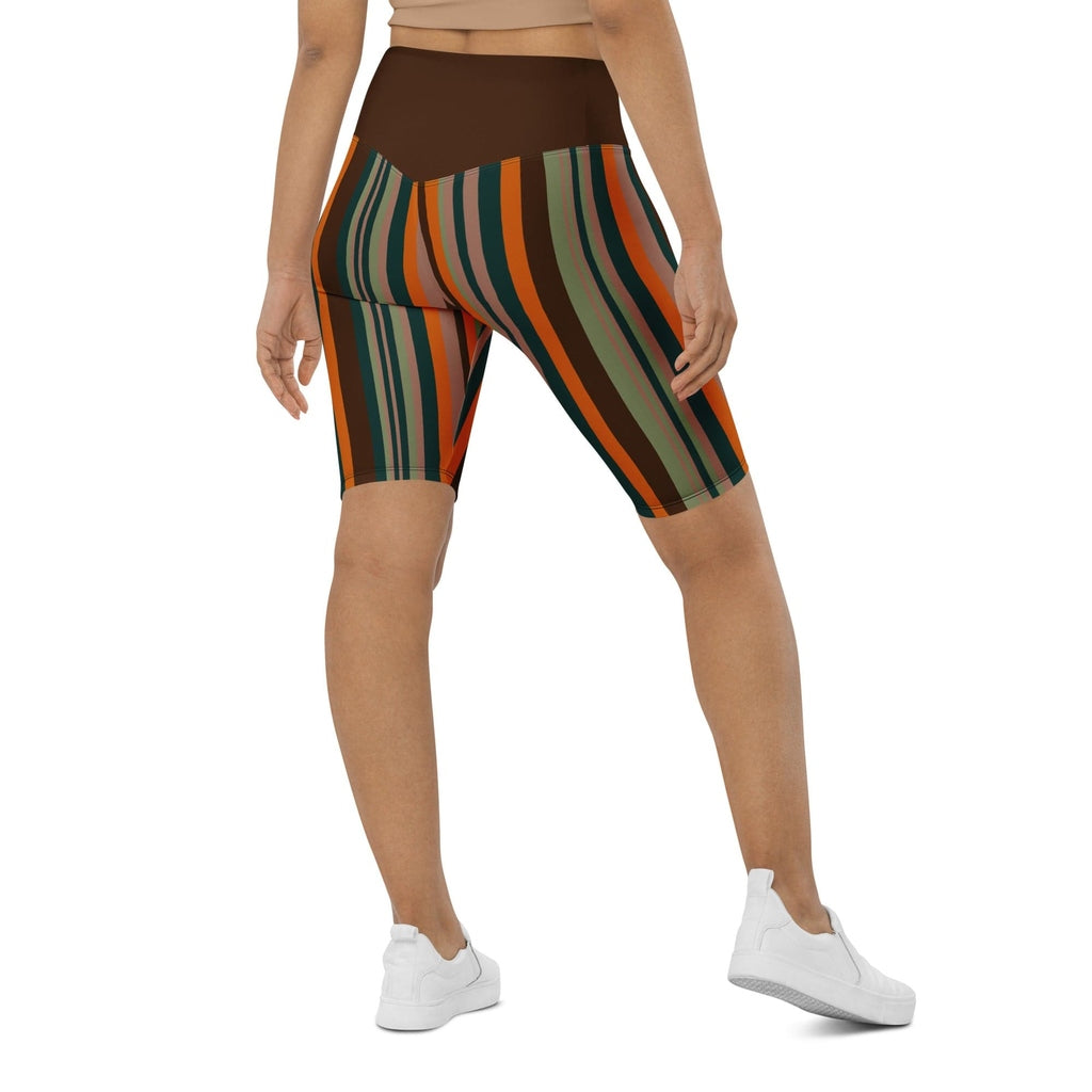 Groovy Stripes Biker Shorts