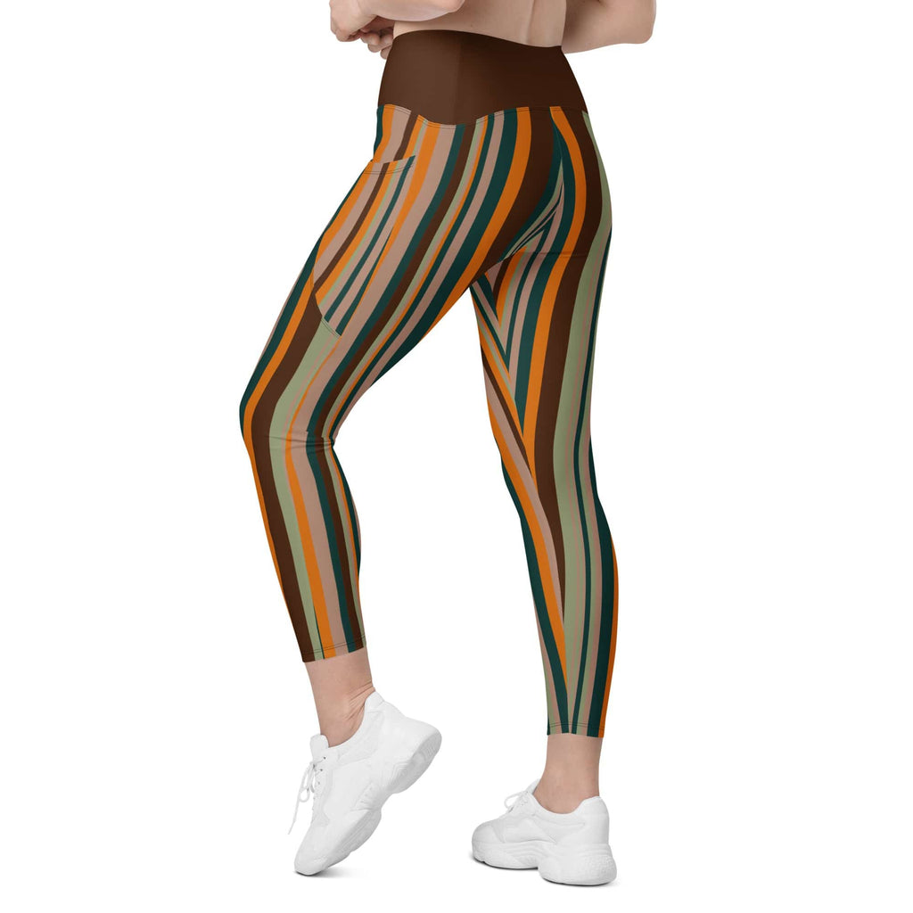 Groovy Stripes Leggings With Pockets