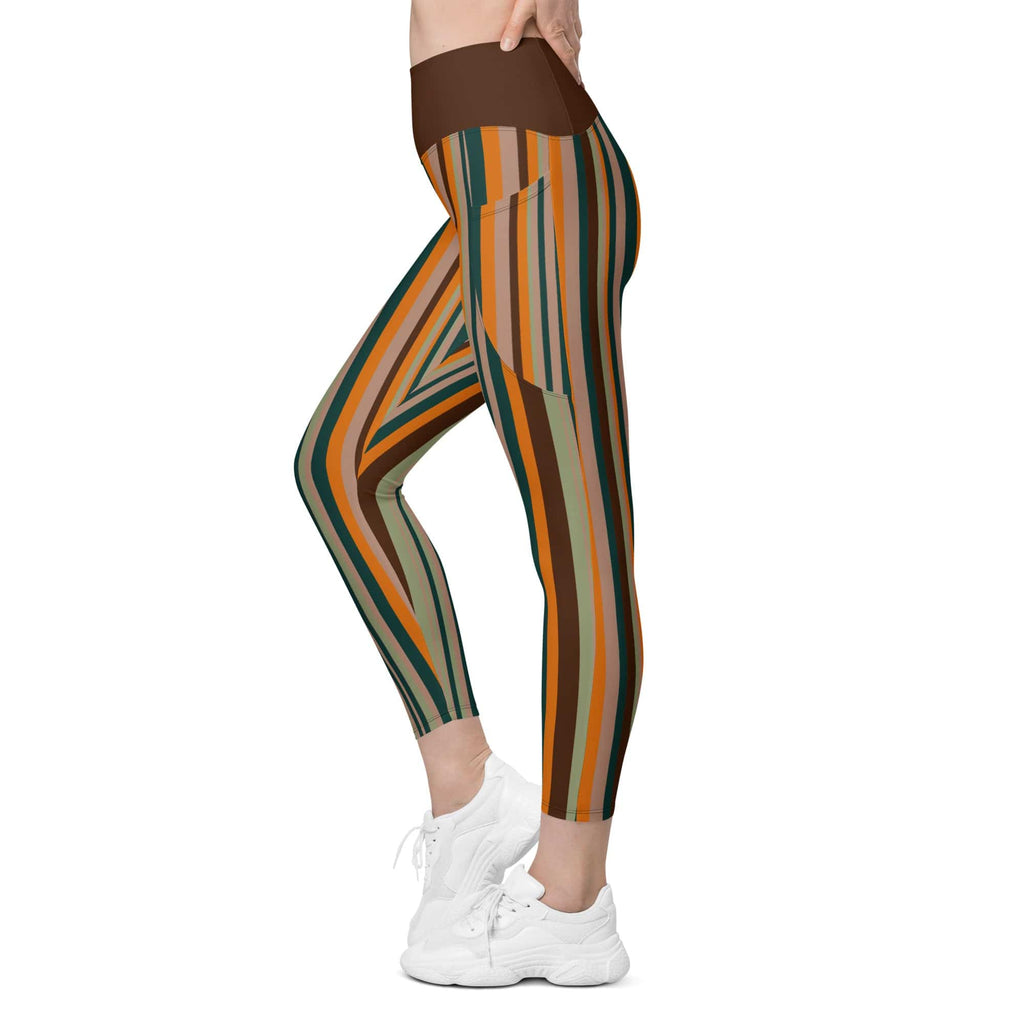 Groovy Stripes Leggings With Pockets
