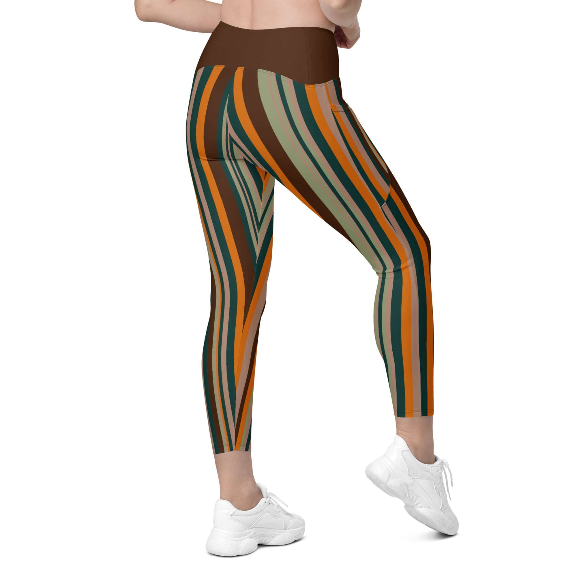 Groovy Stripes Leggings With Pockets