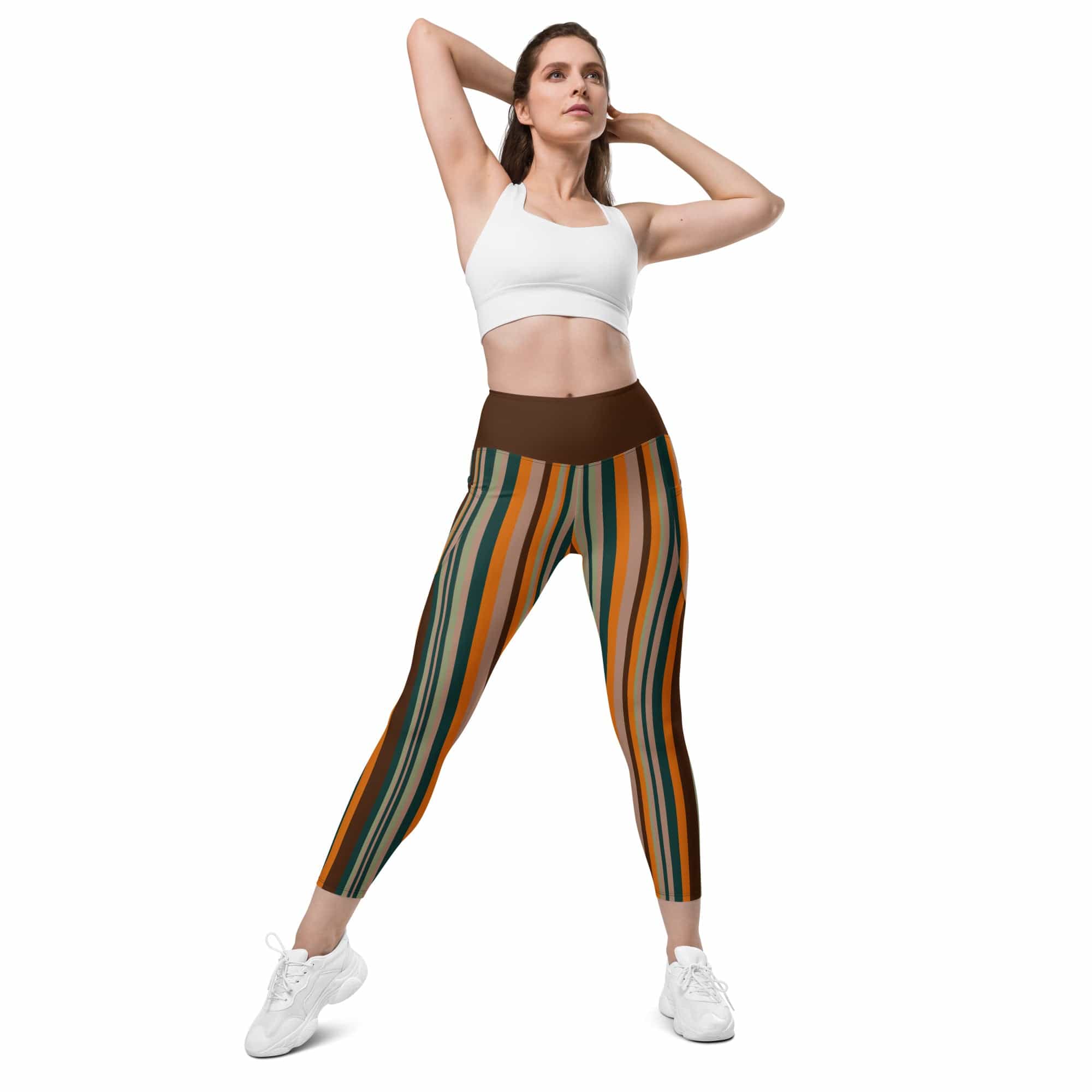 Groovy Stripes Leggings With Pockets
