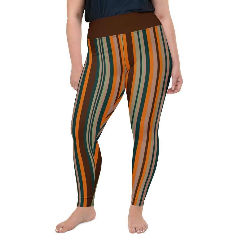 Groovy Stripes Plus Size Leggings