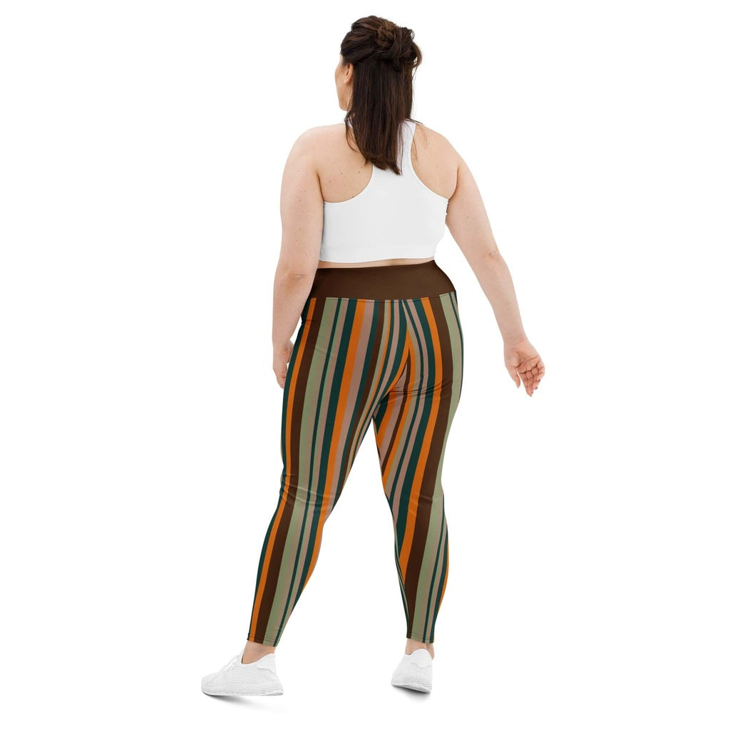 Groovy Stripes Plus Size Leggings