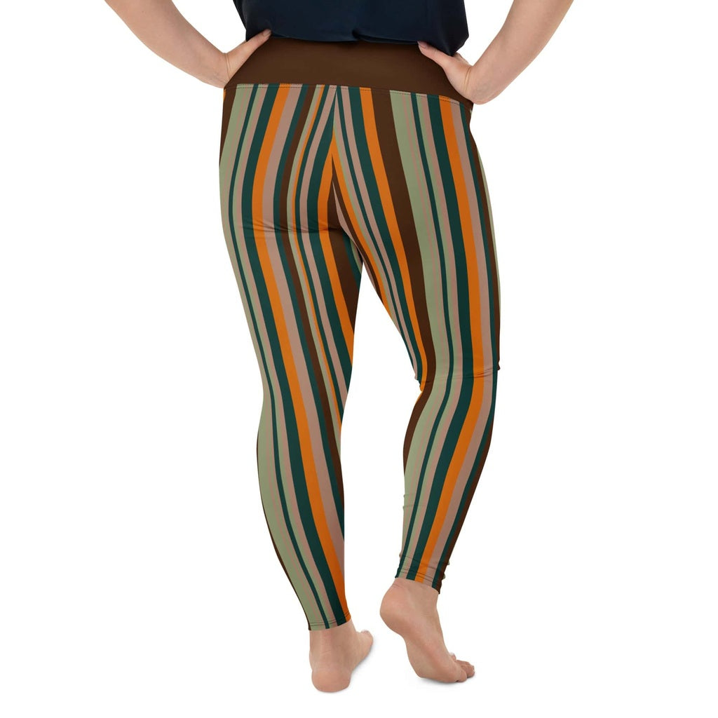 Groovy Stripes Plus Size Leggings