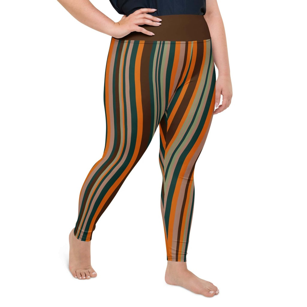 Groovy Stripes Plus Size Leggings