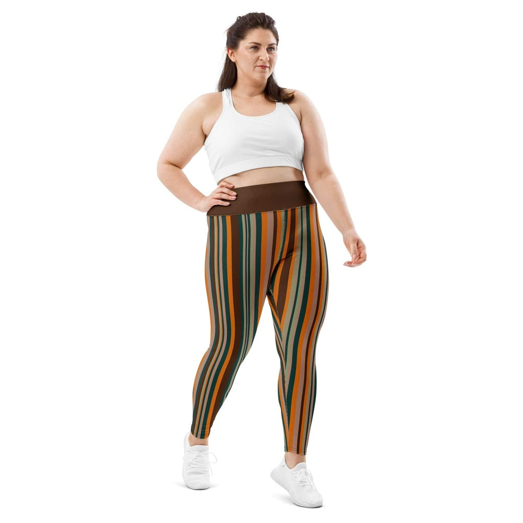 Groovy Stripes Plus Size Leggings