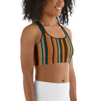 Groovy Stripes Sports Bra