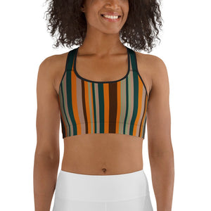Groovy Stripes Sports Bra