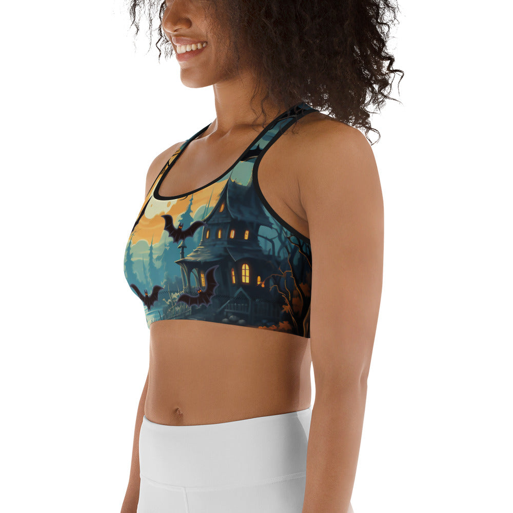 Halloween Bats Sports Bra