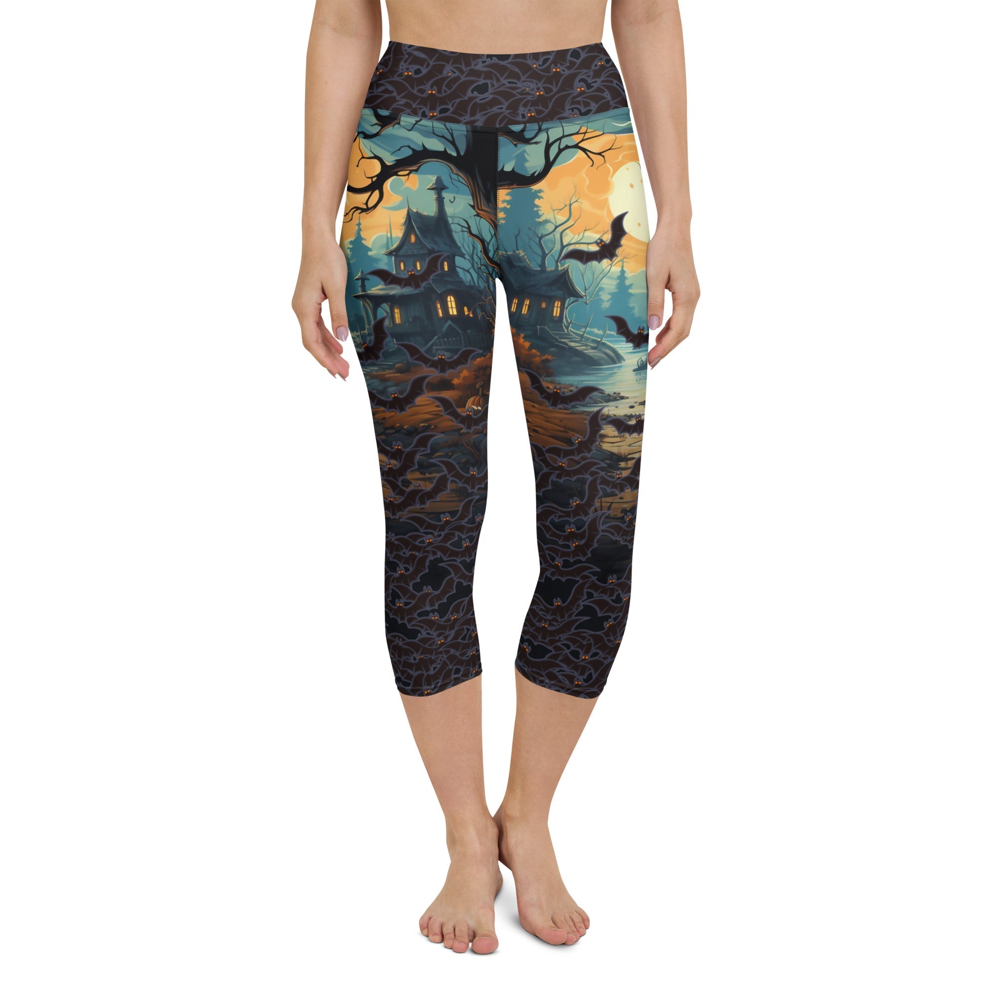 Halloween Bats Yoga Capris