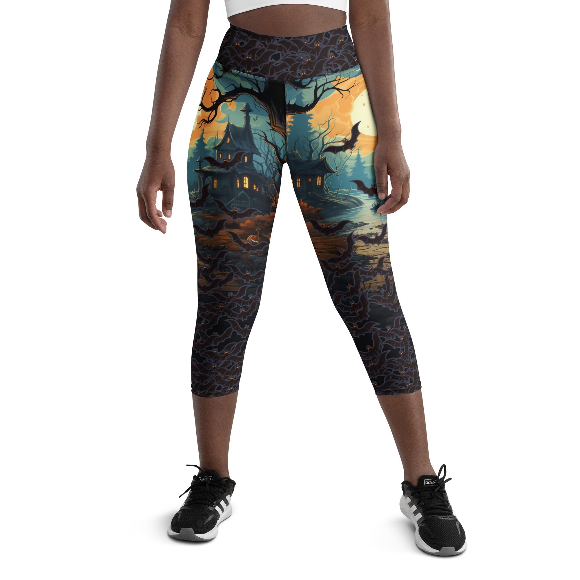 Halloween Bats Yoga Capris