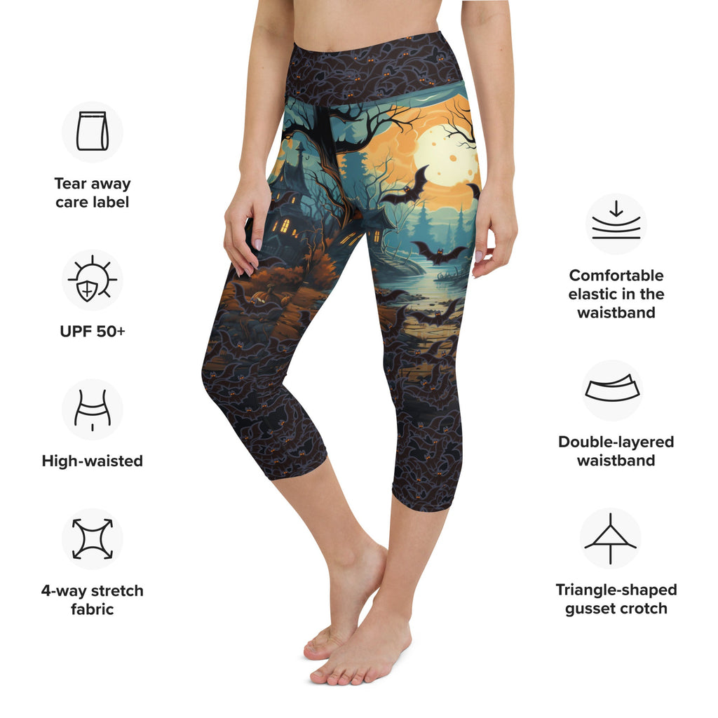 Halloween Bats Yoga Capris