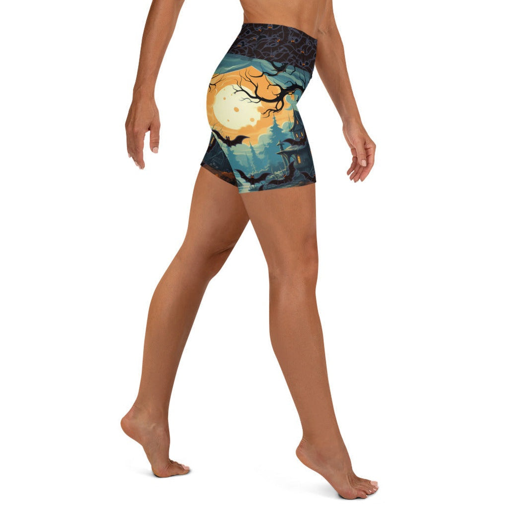 Halloween Bats Yoga Shorts