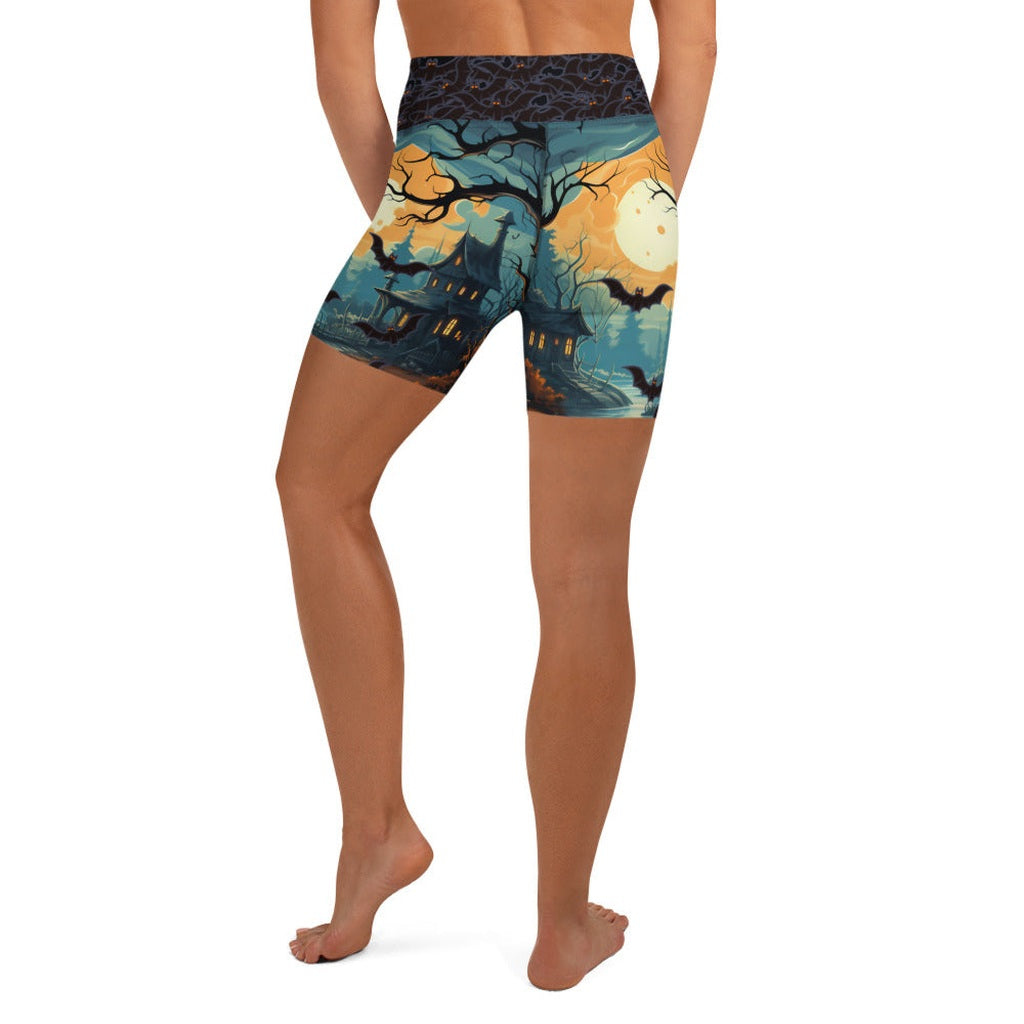 Halloween Bats Yoga Shorts