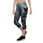 Halloween Black Cat & Skull Capris