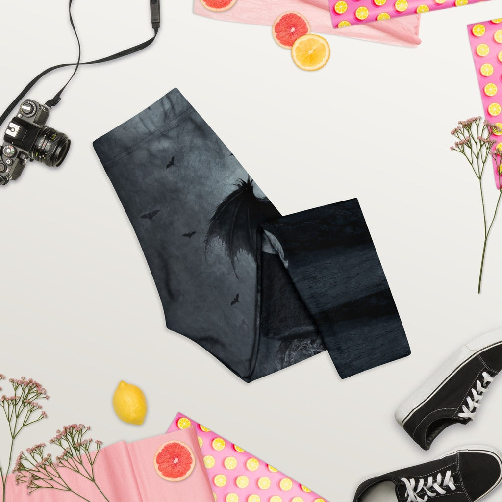Halloween Black Cat & Skull Capris