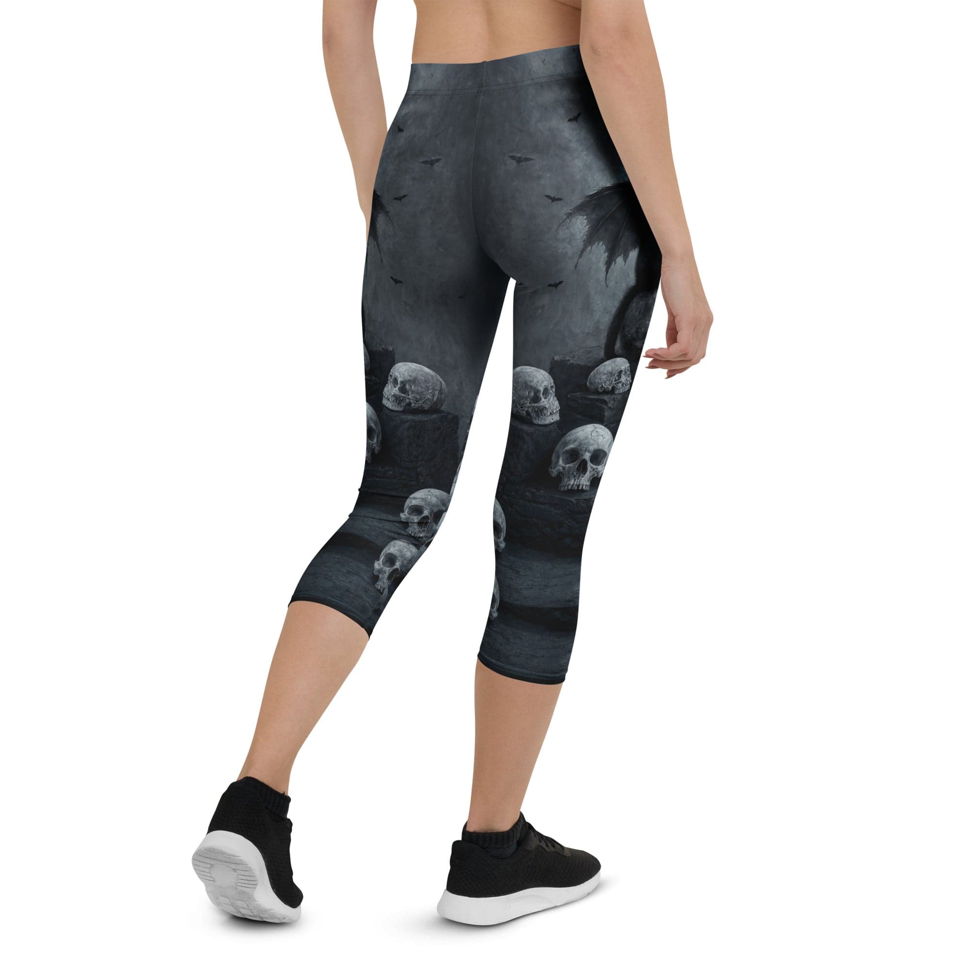 Halloween Black Cat & Skull Capris