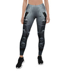 Halloween Black Cat & Skull Leggings