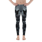 Halloween Black Cat & Skull Men's Leggings