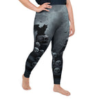 Halloween Black Cat & Skull Plus Size Leggings