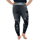 Halloween Black Cat & Skull Plus Size Leggings