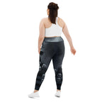 Halloween Black Cat & Skull Plus Size Leggings