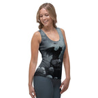 Halloween Black Cat & Skull Tank Top