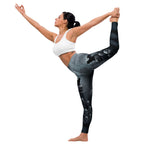 Halloween Black Cat & Skull Yoga Leggings