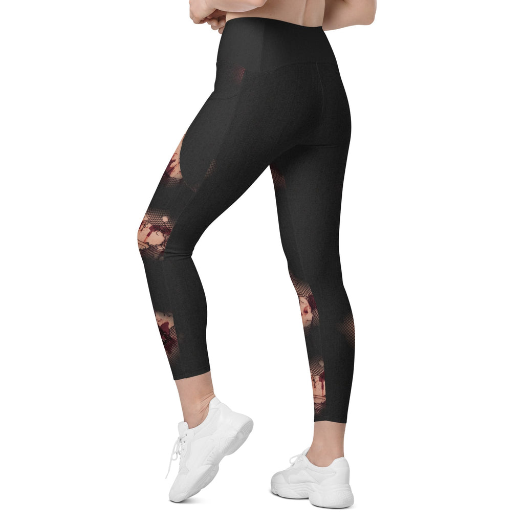 Halloween Fright Crossover Leggings With Pockets