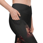 Halloween Fright Crossover Leggings With Pockets