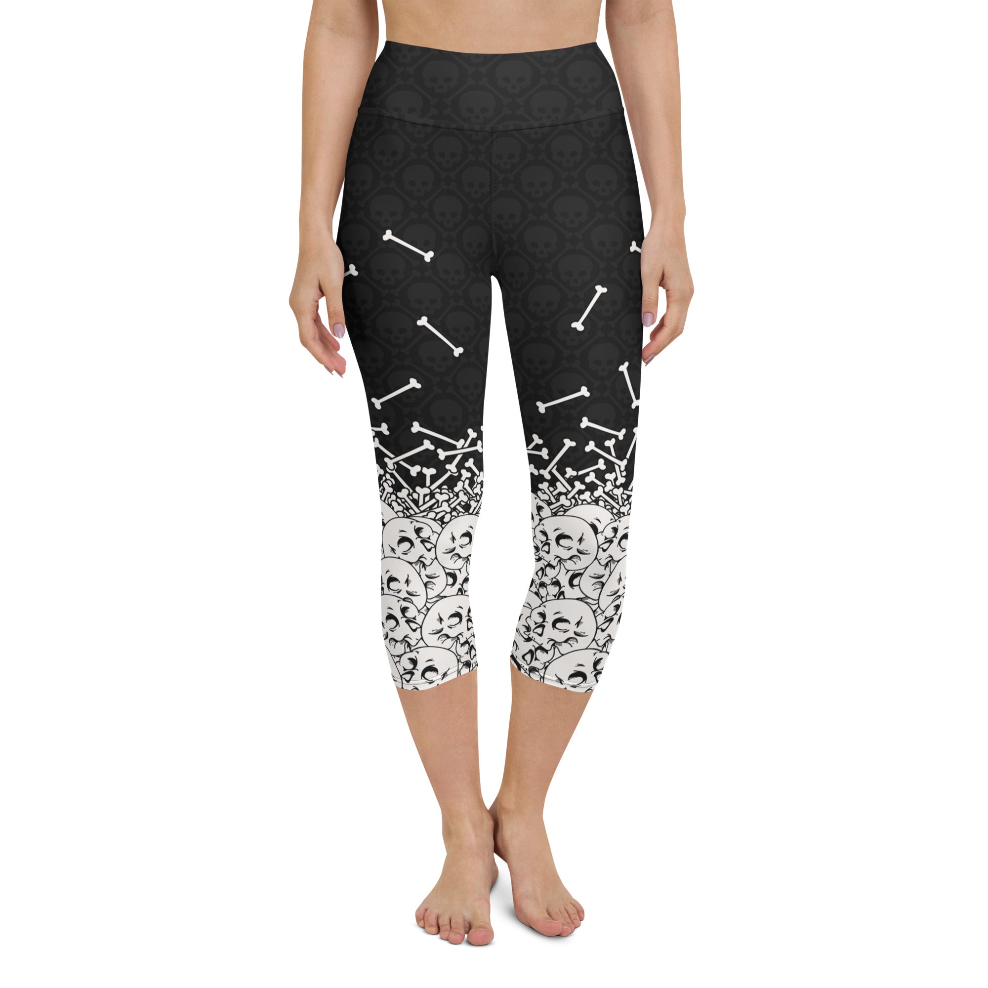 Halloween Hand Print Yoga Capris