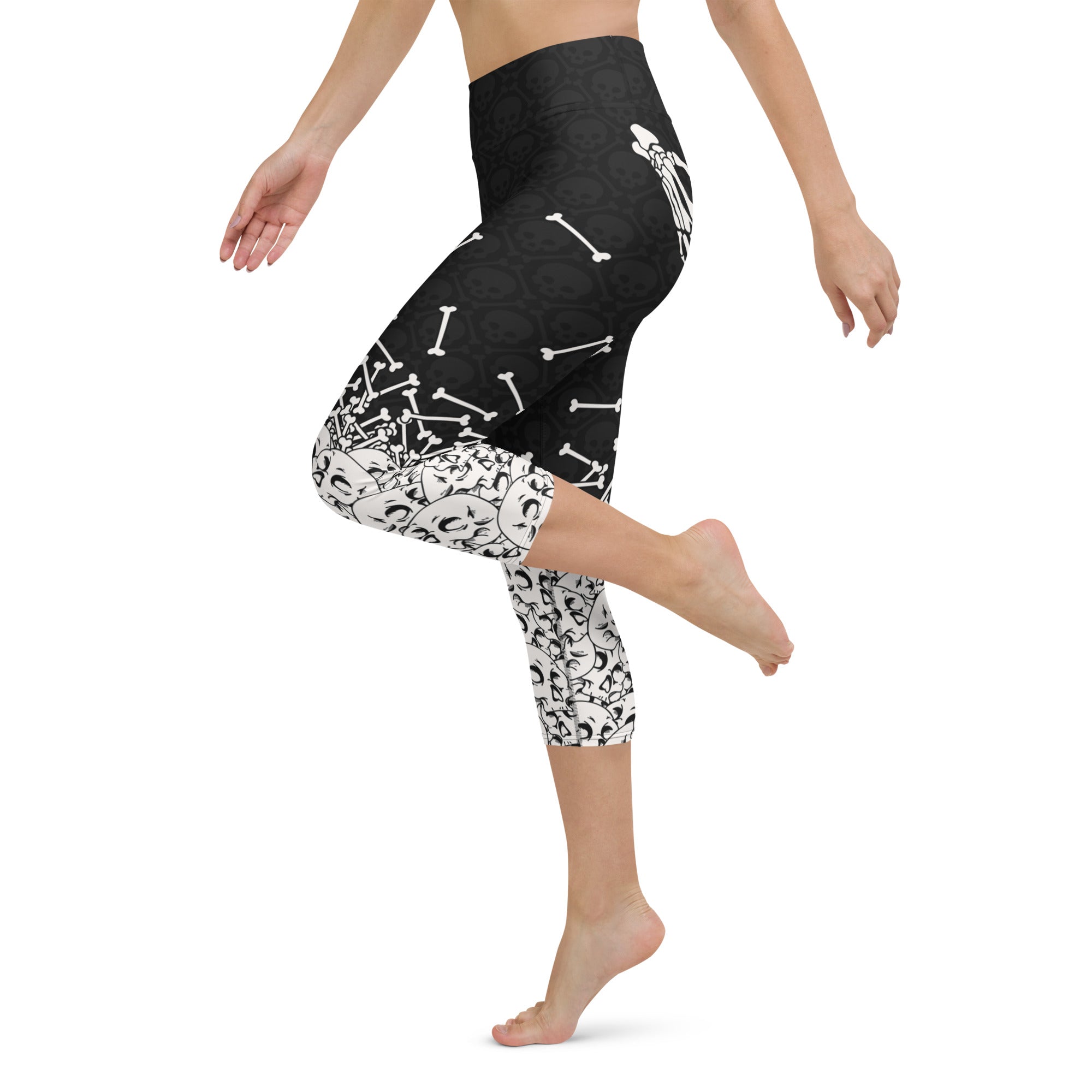 Halloween Hand Print Yoga Capris