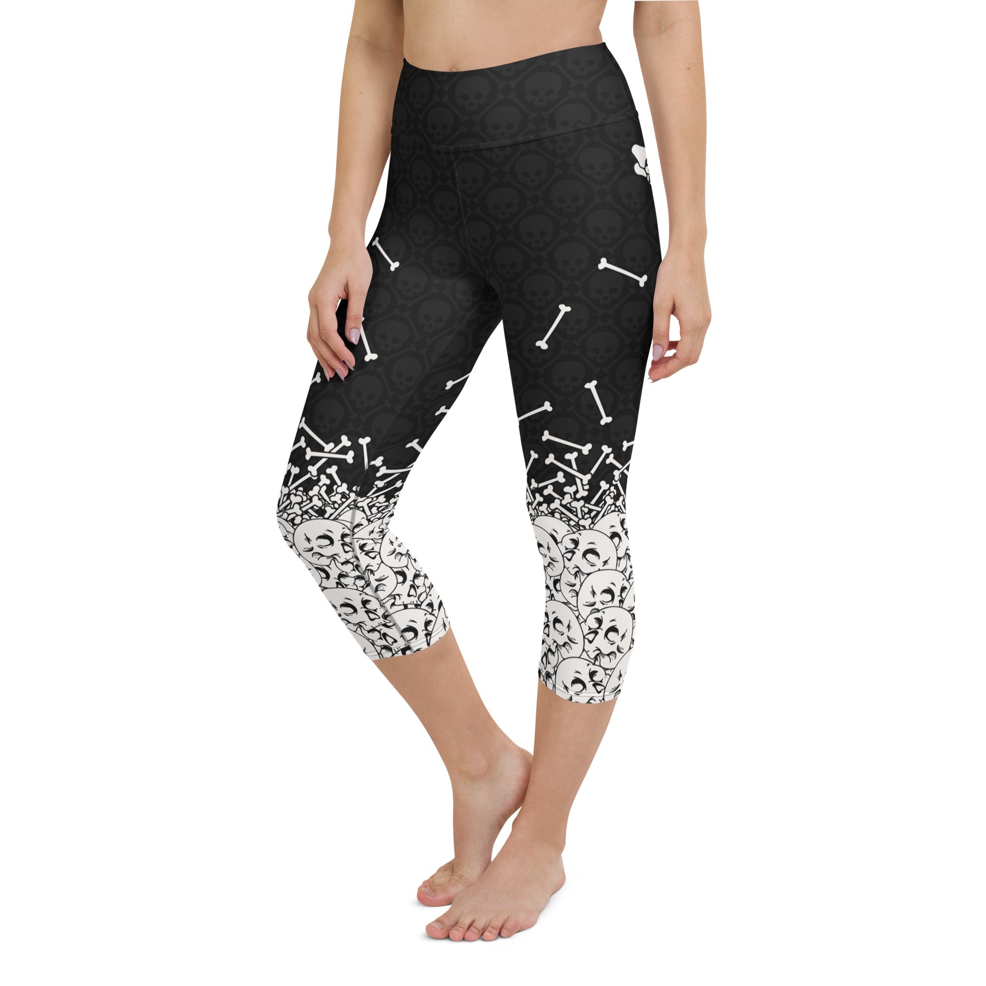 Halloween Hand Print Yoga Capris