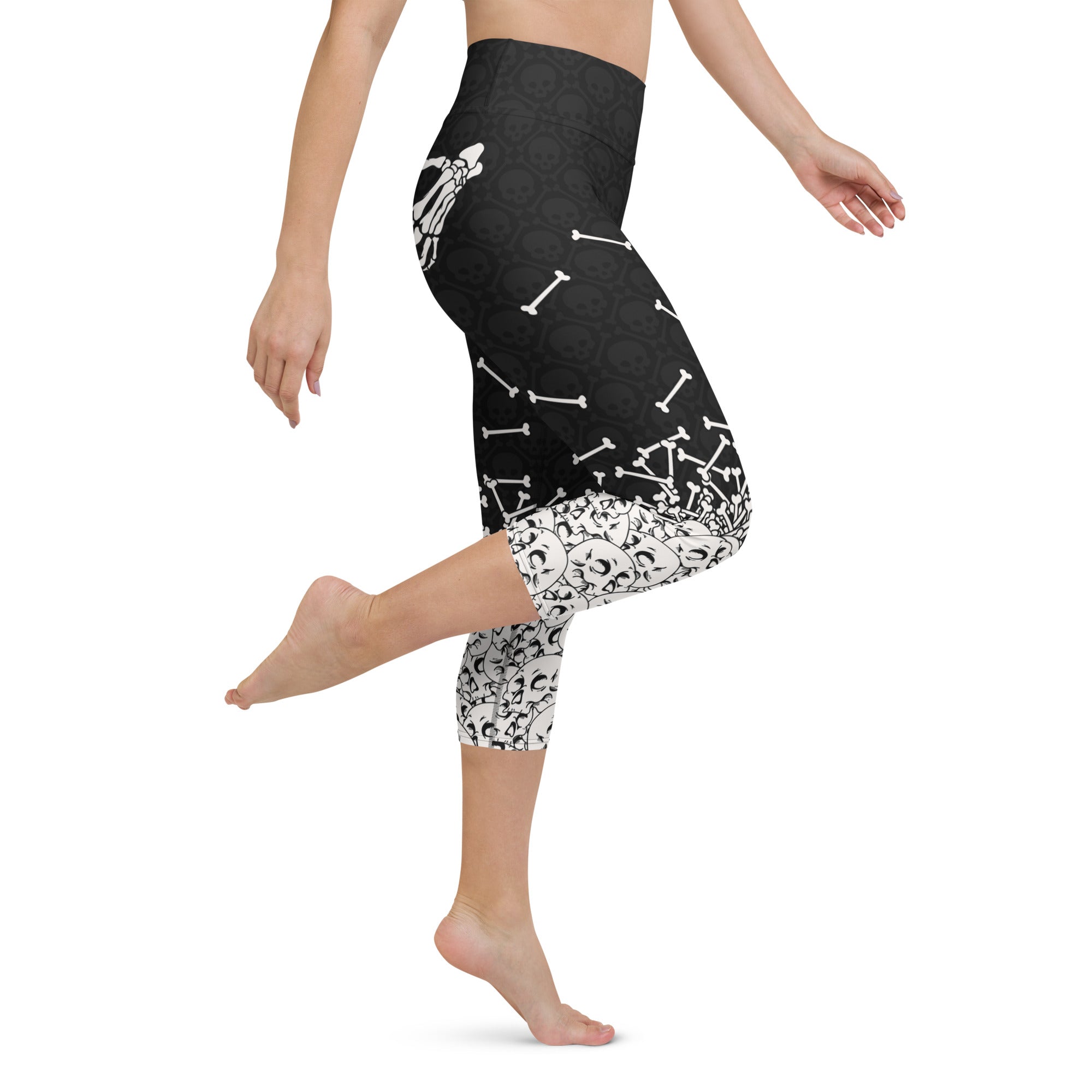 Halloween Hand Print Yoga Capris