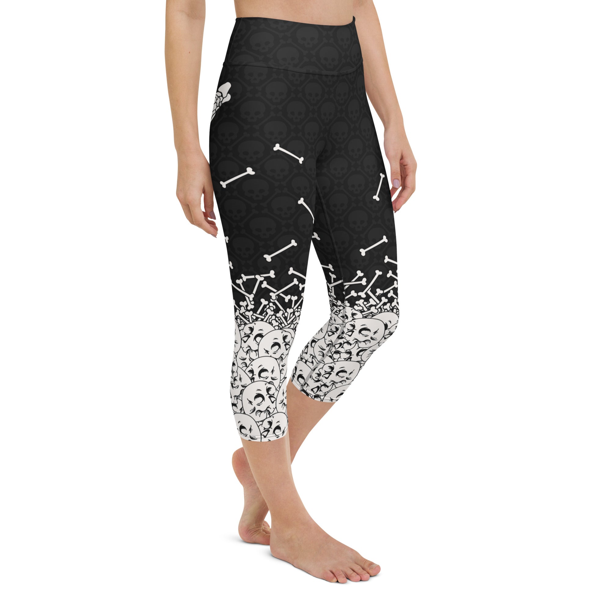 Halloween Hand Print Yoga Capris