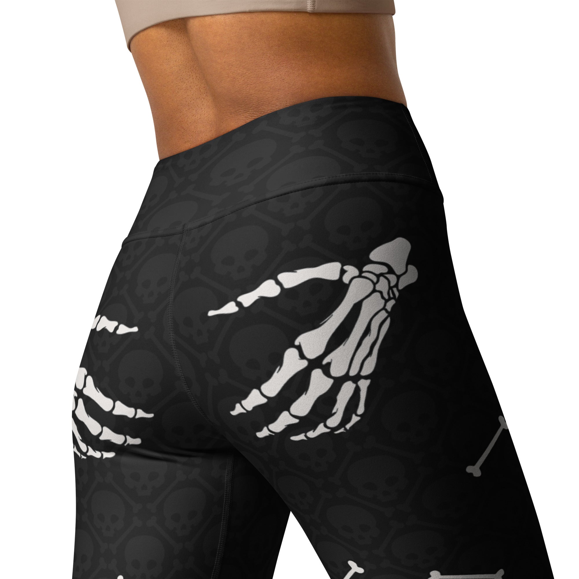 Halloween Hand Print Yoga Leggings