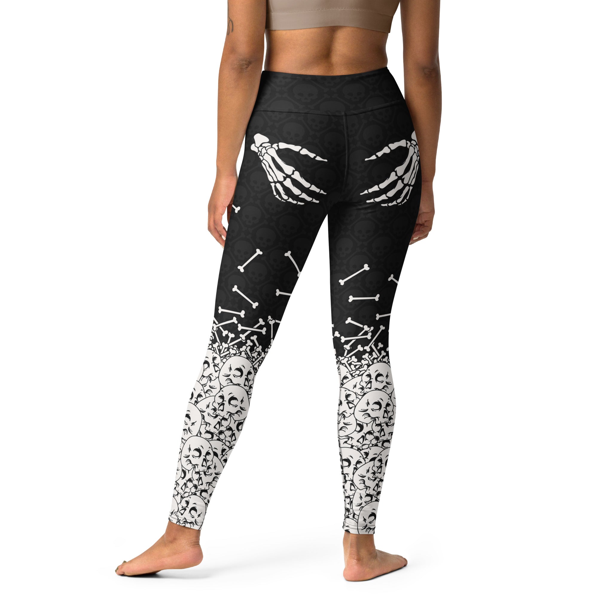 Halloween Hand Print Yoga Leggings