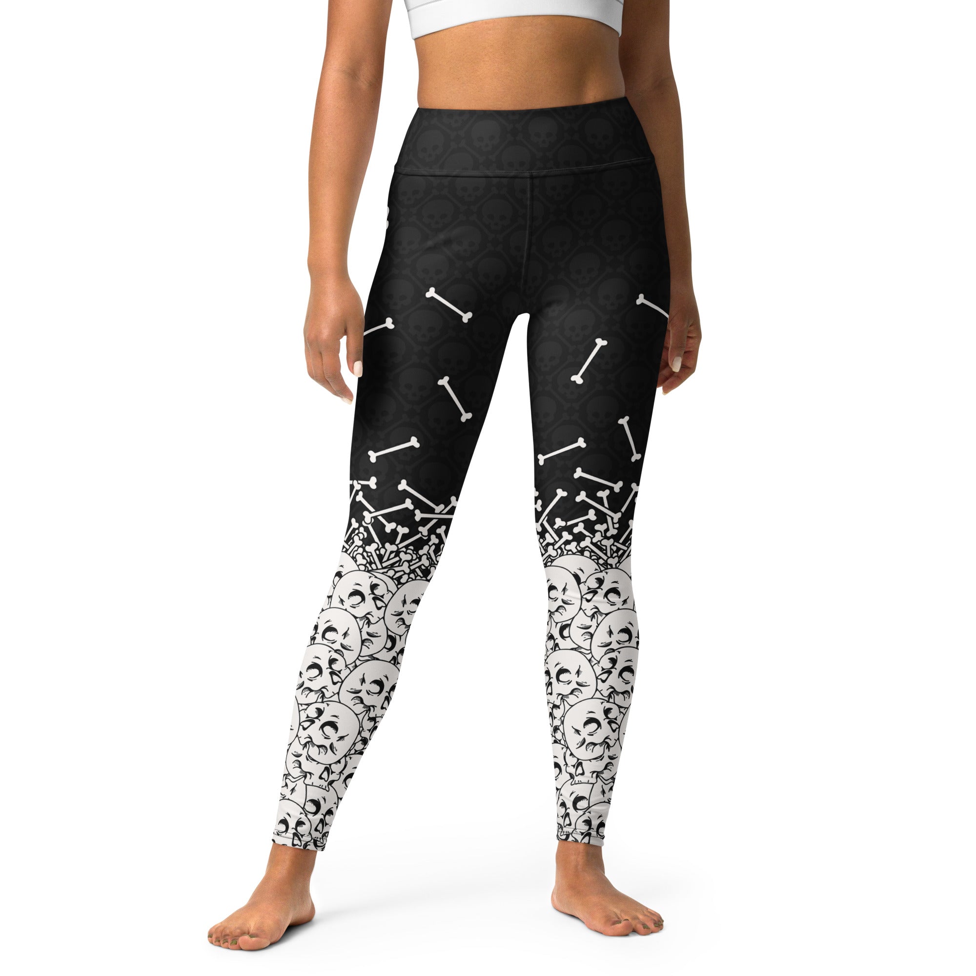 Halloween Hand Print Yoga Leggings